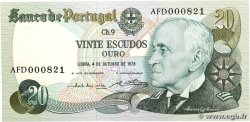 20 Escudos Numéro spécial PORTUGAL  1978 P.176b