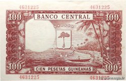 100 Pesetas Guineanas EQUATORIAL GUINEA  1969 P.01 VF