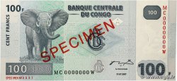 100 Francs Spécimen RÉPUBLIQUE DÉMOCRATIQUE DU CONGO  2007 P.098As