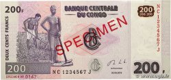 200 Francs Spécimen RÉPUBLIQUE DÉMOCRATIQUE DU CONGO  2013 P.099bs