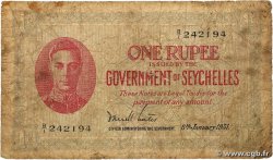 1 Rupee SEYCHELLES  1951 P.07c G