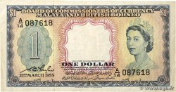 1 Dollar MALAYA and BRITISH BORNEO  1953 P.01a VF