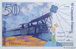 50 Francs SAINT-EXUPÉRY Mouton décalé Fauté FRANCE  1992 F.72f1.01 pr.NEUF