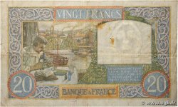 20 Francs TRAVAIL ET SCIENCE FRANCE  1941 F.12.16 TB+