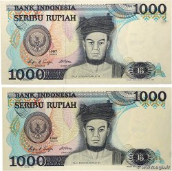 1000 Rupiah Lot INDONESIA  1987 P.124a UNC-