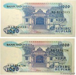 1000 Rupiah Lot INDONESIA  1987 P.124a UNC-