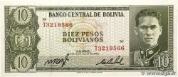 10 Pesos Bolivianos BOLIVIA  1962 P.154a UNC