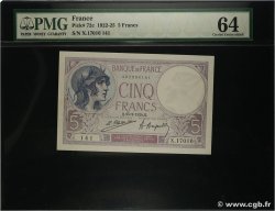 5 Francs FEMME CASQUÉE FRANCIA  1924 F.03.08 SC+