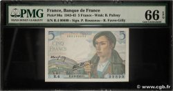 5 Francs BERGER Numéro radar FRANCIA  1943 F.05.01 FDC