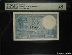 10 Francs MINERVE FRANCIA  1918 F.06.03 SC
