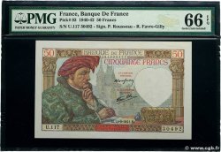 50 Francs JACQUES CŒUR FRANCE  1941 F.19.14 NEUF