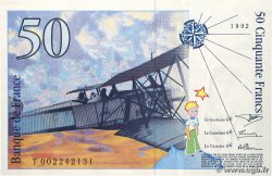 50 Francs SAINT-EXUPÉRY Mouton coupé en deux Fauté FRANKREICH  1992 F.72f2.01 fST+