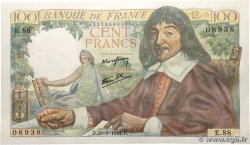 100 Francs DESCARTES FRANCIA  1944 F.27.05 SC+