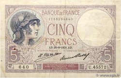 5 Francs FEMME CASQUÉE FRANCE  1931 F.03.15