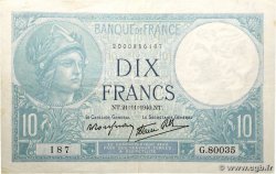 10 Francs MINERVE modifié FRANCE  1940 F.07.21