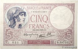 5 Francs FEMME CASQUÉE modifié FRANCE  1939 F.04.04