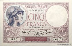 5 Francs FEMME CASQUÉE modifié FRANCE  1940 F.04.15