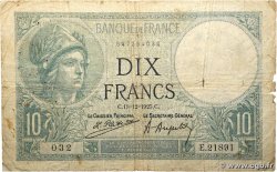 10 Francs MINERVE FRANCE  1925 F.06.09