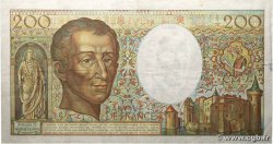 200 Francs MONTESQUIEU FRANCE  1989 F.70.09 VF