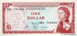 1 Dollar EAST CARIBBEAN STATES  1965 P.13f SC+
