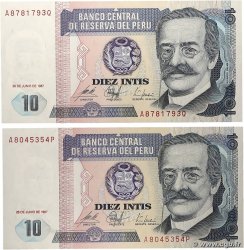 10 Intis Lot PÉROU  1987 P.129