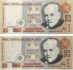 20 Nuevos Soles Lot PERU  2001 P.176a F+