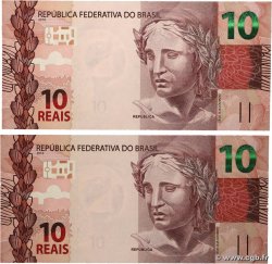 10 Reais Consécutifs BRAZIL  2010 P.254a