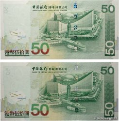 50 Dollars Lot HONG KONG  2008 P.336e XF+