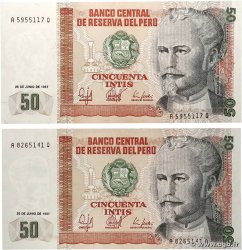 50 Intis Lot PÉROU  1987 P.131b