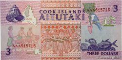 3 Dollars COOK ISLANDS  1992 P.07a