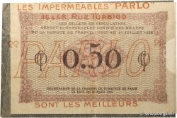 50 Centimes Publicitaire FRANCE régionalisme et divers Paris 1920 JP.097.10 SUP