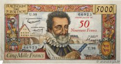 50 NF sur 5000 Francs HENRI IV FRANCE  1959 F.54.02