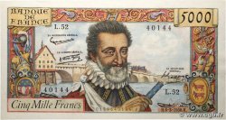 5000 Francs HENRI IV FRANCE  1958 F.49.06