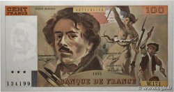 100 Francs DELACROIX imprimé en continu FRANCE  1991 F.69bis.03a2