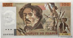 100 Francs DELACROIX modifié FRANCE  1986 F.69.10