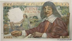100 Francs DESCARTES FRANCE  1944 F.27.06