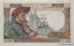 50 Francs JACQUES CŒUR FRANCE  1942 F.19.20