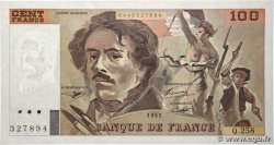 100 Francs DELACROIX 442-1 & 442-2 FRANCE  1995 F.69ter.02a