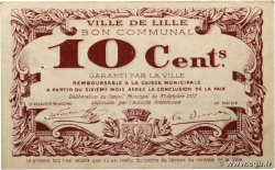 10 Centimes FRANCE regionalism and various Lille 1917 JP.59-1632 XF