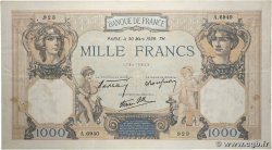 1000 Francs CÉRÈS ET MERCURE type modifié FRANCIA  1939 F.38.35 MBC