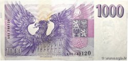 1000 Korun CZECH REPUBLIC  1993 P.08a XF+