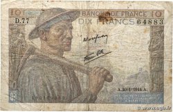 10 Francs MINEUR FRANCE  1944 F.08.11