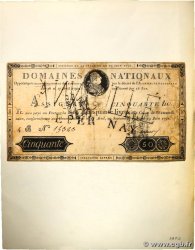 50 Livres Faux FRANCIA  1791 Ass.13a RC+