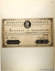 50 Livres Faux FRANCE  1791 Ass.13a