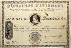 200 Livres sans coupons FRANCE  1790 Ass.01b