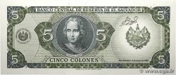 5 Colones EL SALVADOR  1990 P.138 UNC