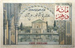 100 Dirhams sur 10000 Francs MAROC  1955 P.52 TB