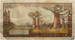 100 Francs - 20 Ariary MADAGASCAR  1966 P.057a TB