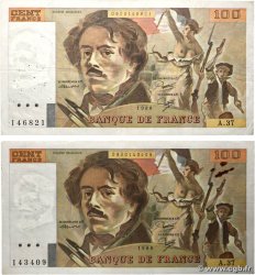 100 Francs DELACROIX modifié Lot FRANCE  1980 F.69.04b