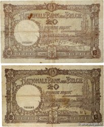 20 Francs Lot BÉLGICA  1943 P.111 BC